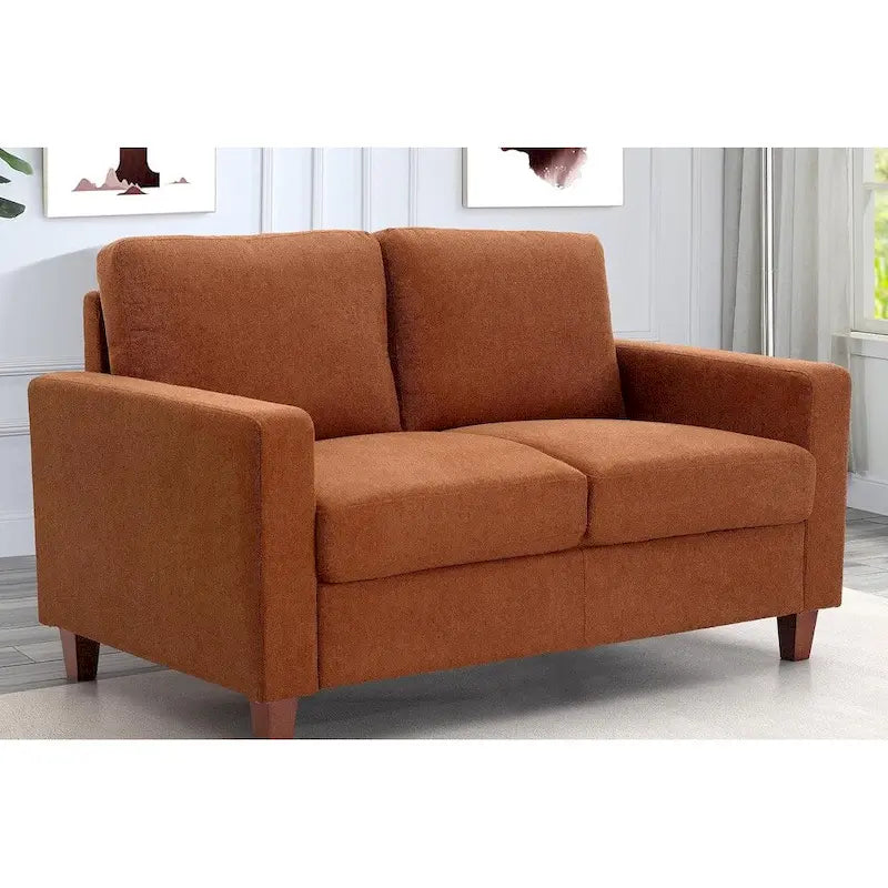 Miles modernes Zweisitzer-Sofa im Mid-Century-Stil mit wendbaren Rückenkissen, groß