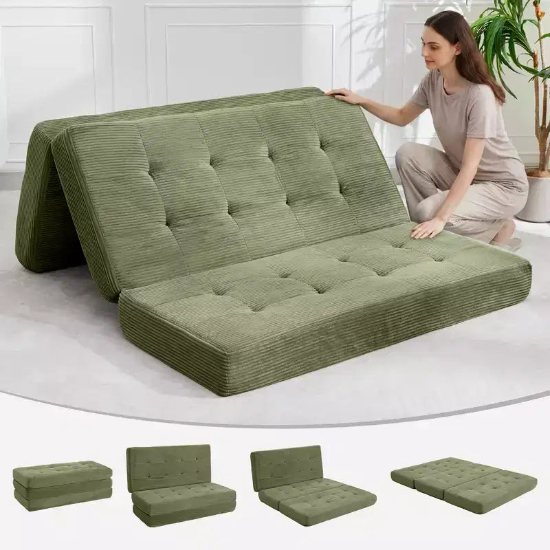 39x75 dreifach faltbares Schlafsofa aus Memoryschaum, 6-fach gesteppte Matratze