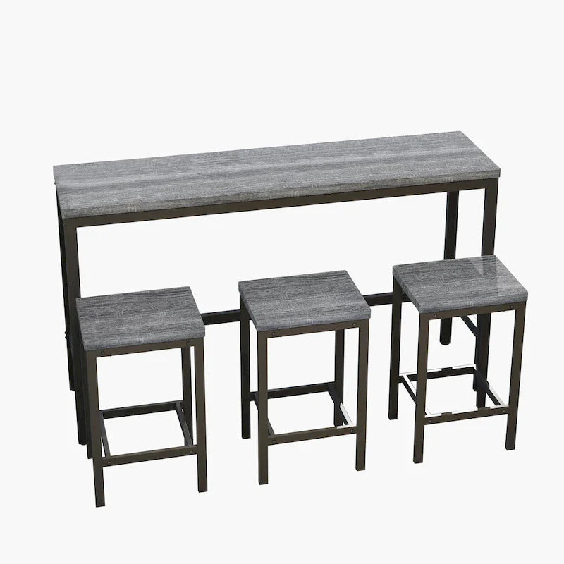 Bistrotisch-Set mit 3 Hockern