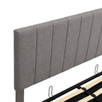 Polsterbett in Queen-Size-Größe mit hydraulischem Stauraumsystem – Beige