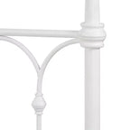 Caledonia Metallbett mit Knotenmuster in Queensize – Antikweiß – iNSPIRE Q