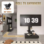 TV stolek pro televizory 32-75, mobilní TV vozík s nastavitelnou výškou, zásuvkou a kolečky do obývacího pokoje, ložnice nebo kanceláře -ModernLuxe