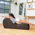 Elegantní lenoška Avana na jógu - vyrobeno v USA - skvělá na protahování, relaxaci, cvičení a další aktivity, 60D x 18W x 26H palců, světle šedá