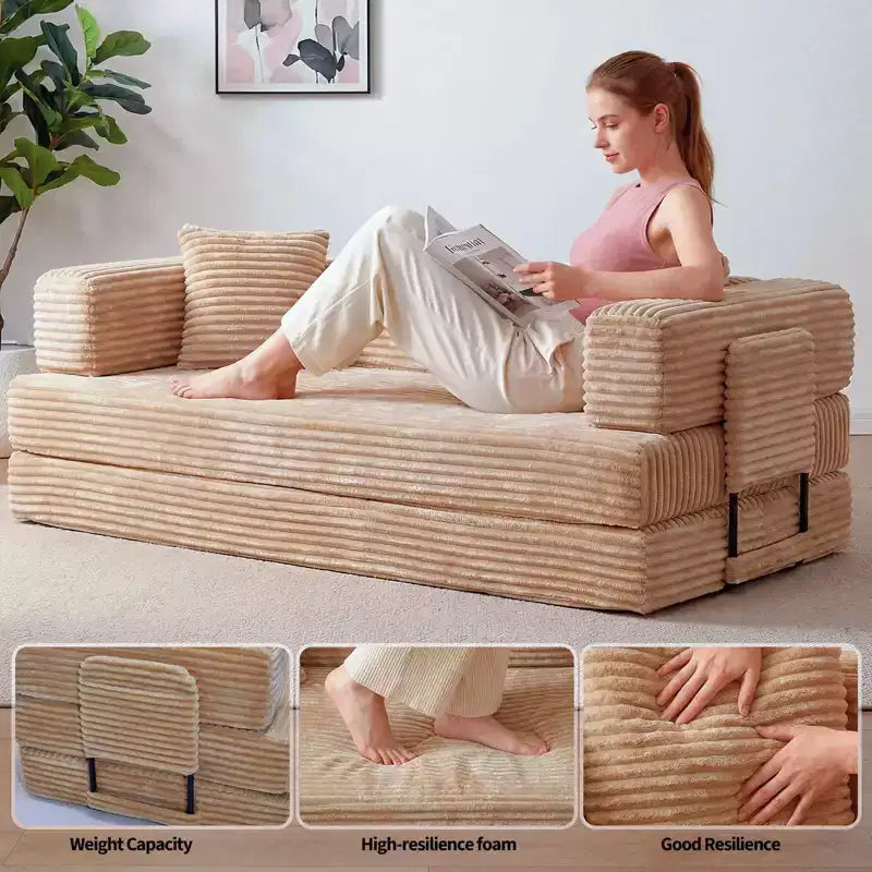 80.7 5-in-1 umwandelbares Schlafsofa ??Cord, 1200 lbs, keine Montage