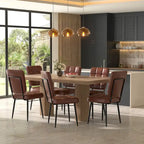 Conjunto de 2/4/6/8 cadeiras de jantar modernas, cadeiras de cozinha estofadas com almofada espessa para sala de jantar
