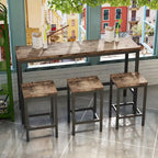 Bistrotisch-Set mit 3 Hockern