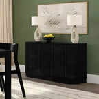 Credenza Plank+Beam Contour in legno massello con 3 ante, mobile TV da 59 pollici per il soggiorno