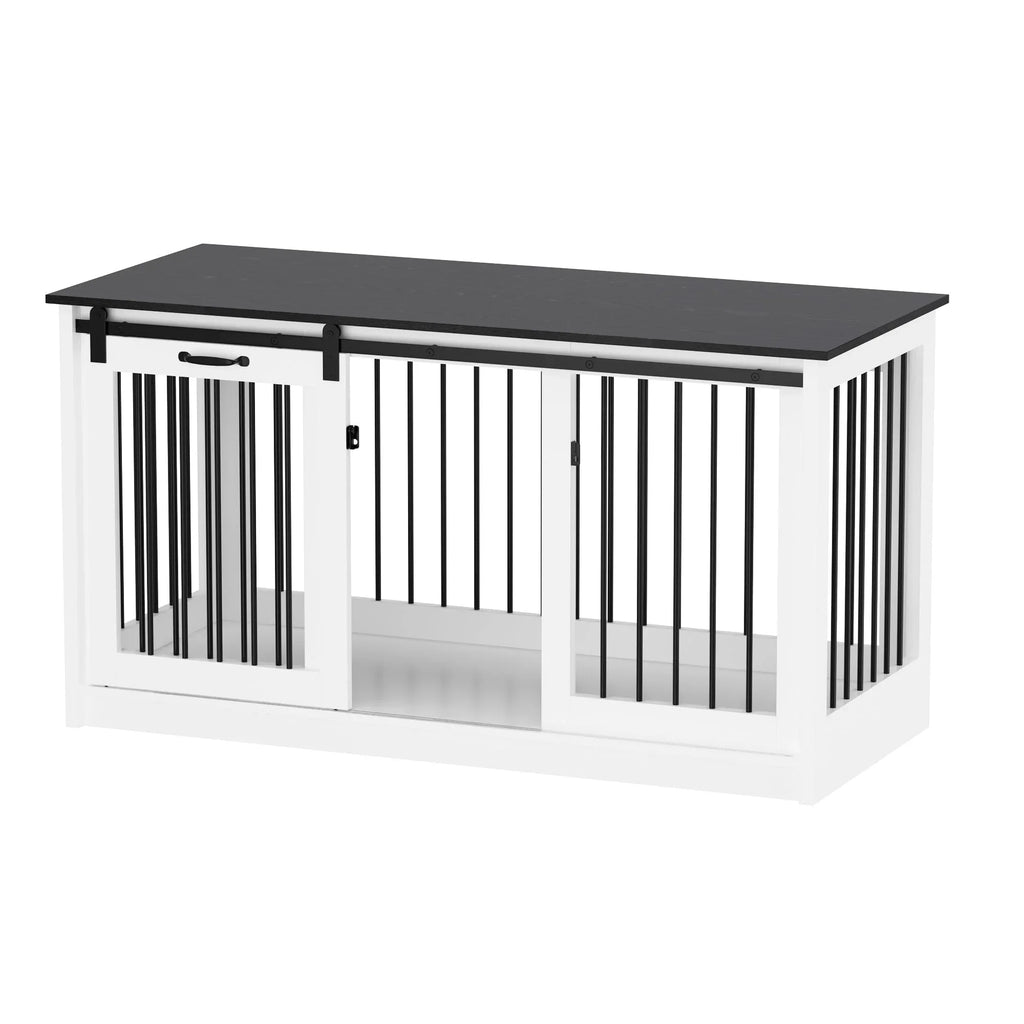 Résidence pour animaux avec renforcement par tubes en fer, cage pour chien élégante et robuste