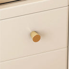 Narrow White Wood 2 Shelves Nightstand