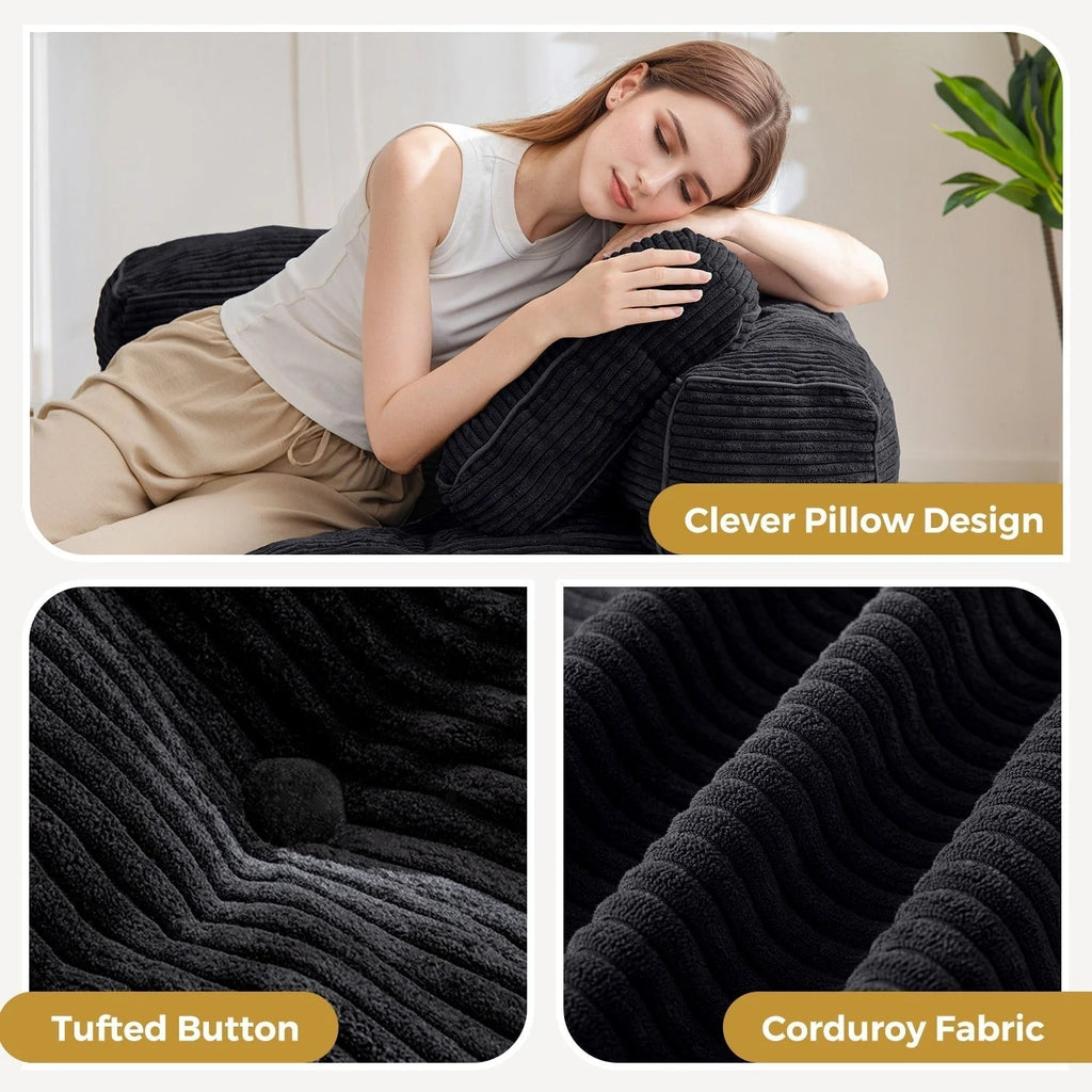 Składana sofa z funkcją spania, narożna sofa podłogowa w kształcie litery L