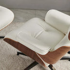 Poltrona lounge reclinabile in pelle dal design moderno di metà secolo