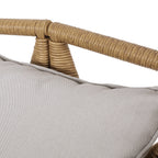 Homan Outdoor-Tagesbett aus Polyrattan mit Kissen, Hellbraun und Beige
