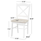 Cadeiras de jantar Simple Living Country Cottage (conjunto de 2)