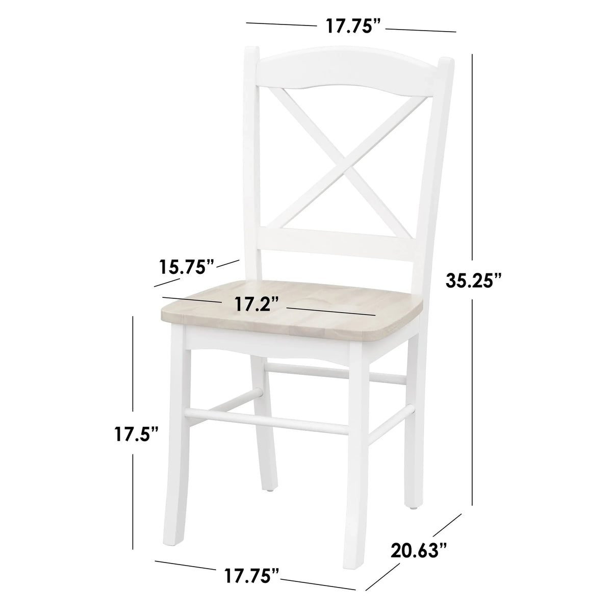 Cadeiras de jantar Simple Living Country Cottage (conjunto de 2)