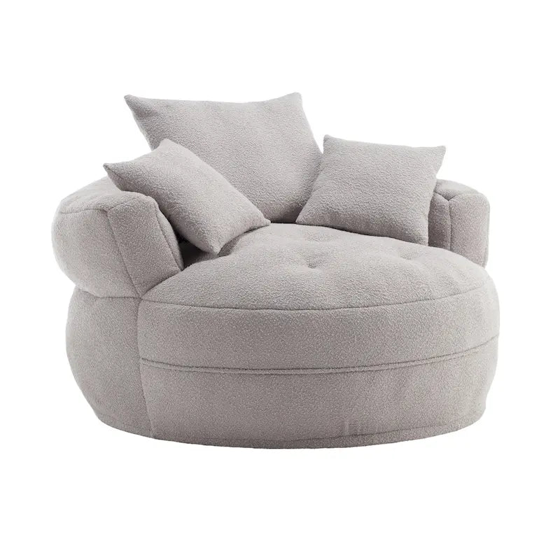 Runder Lazy-Sofa-Sessel -C Weiß/Blau/Grau/Gelb/Orange/Rosarot/Marineblau/Grün, Einzel- und Zweisitzer