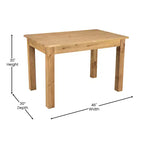 Prostokątny stół do jadalni Flash Furniture 46 x 30 z litej sosny