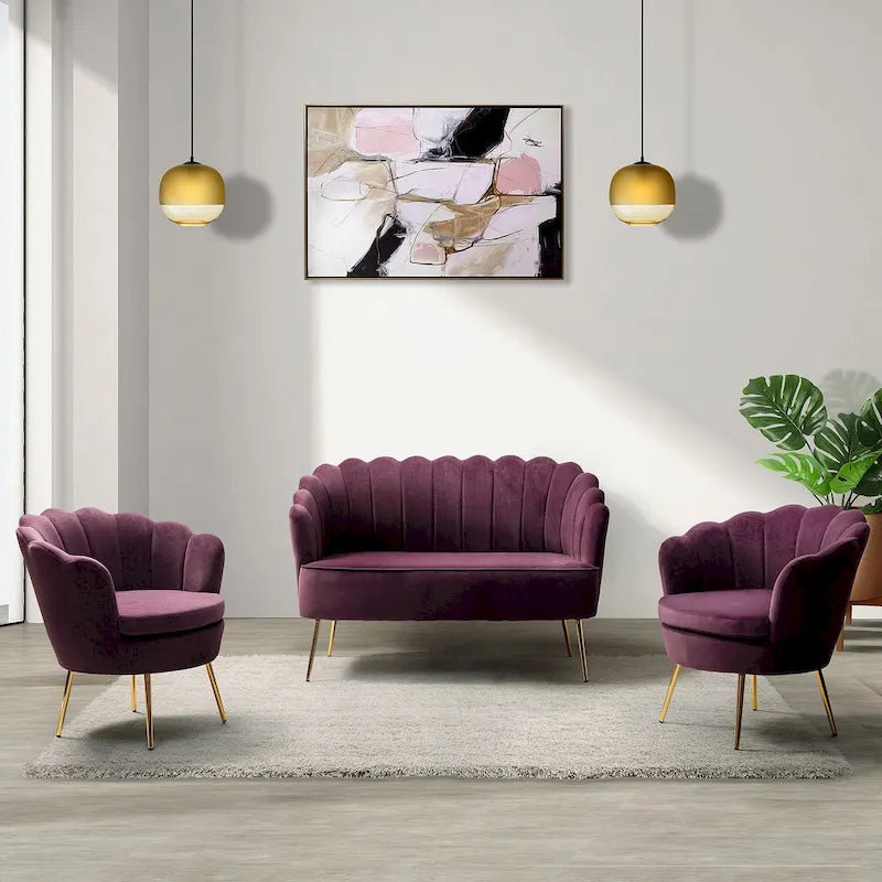 3-częściowy zestaw mebli do salonu Xabier 52 cale marki HULALA HOME