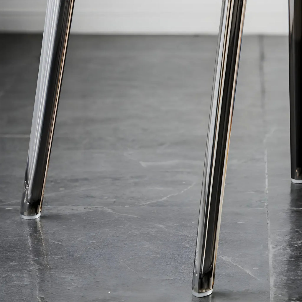 Jantarová akrylová jídelní židle bez područek s nízkým opěradlem