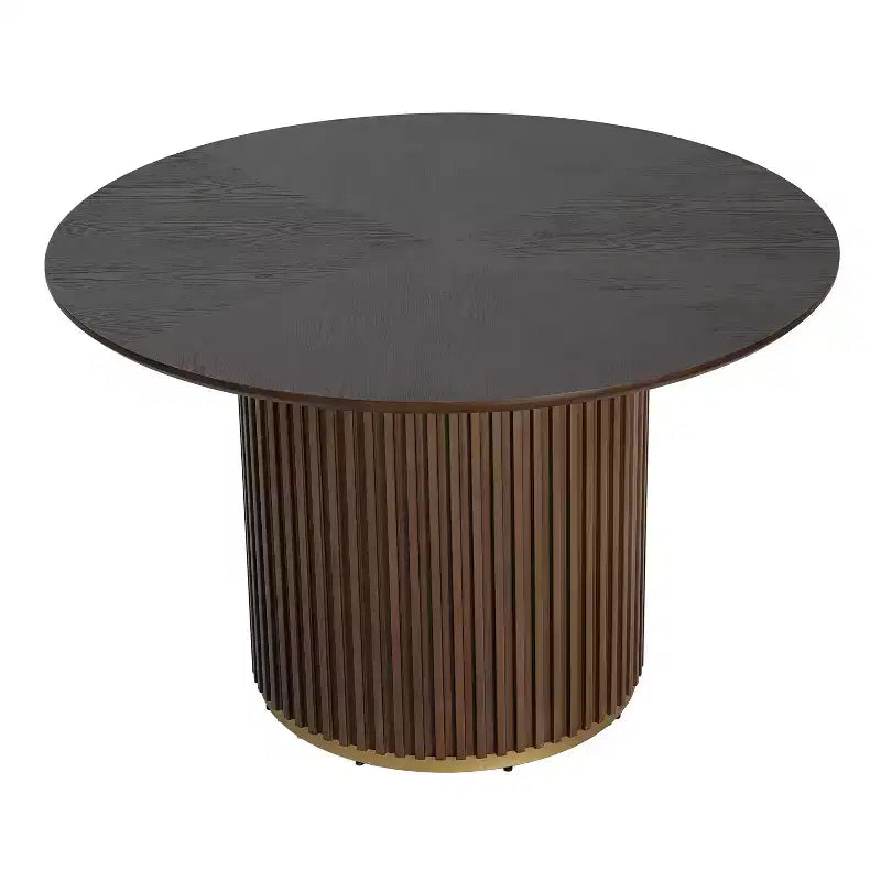 Christopher Knight Home Shankar moderne ronde eettafelset met 5 delen en stoelen met bekleding van rubberhout