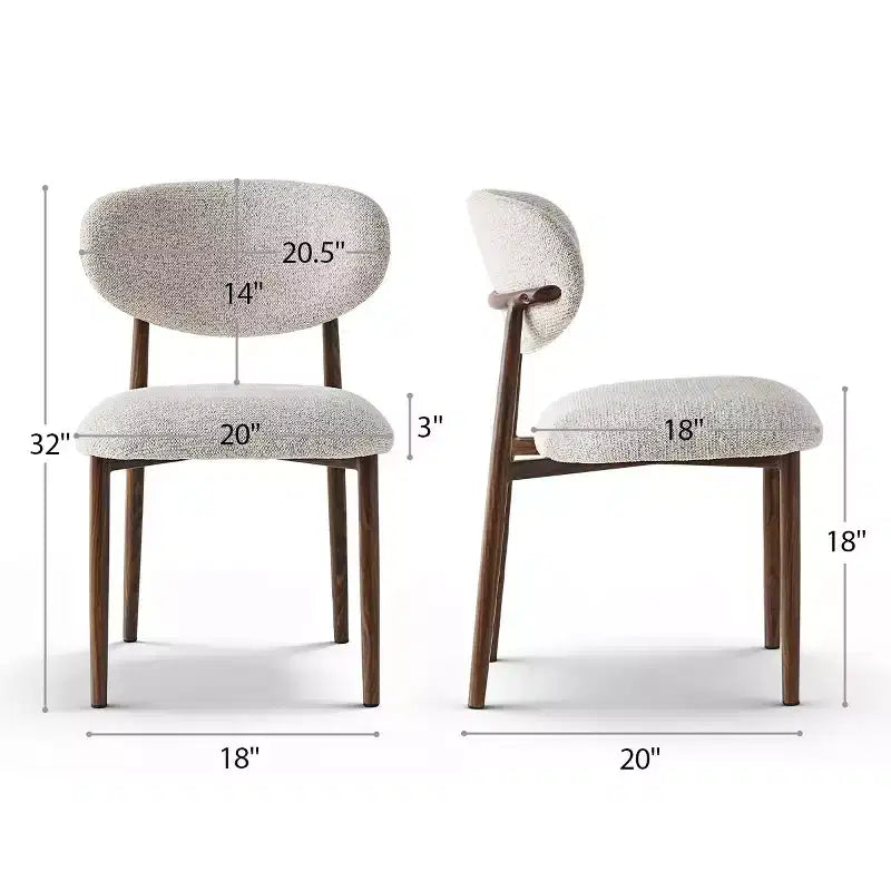 Conjunto de 4 cadeiras de jantar modernas estofadas com encosto curvo, cadeiras laterais sem braços com estrutura de ferro para sala de jantar e cozinha - Panipeachy