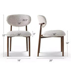 Conjunto de 4 cadeiras de jantar modernas estofadas com encosto curvo, cadeiras laterais sem braços com estrutura de ferro para sala de jantar e cozinha - Panipeachy