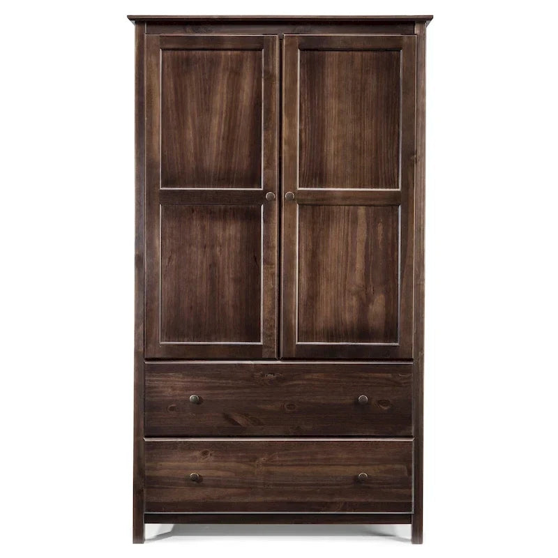 Armoire en bois massif à 2 portes - 41x72x22