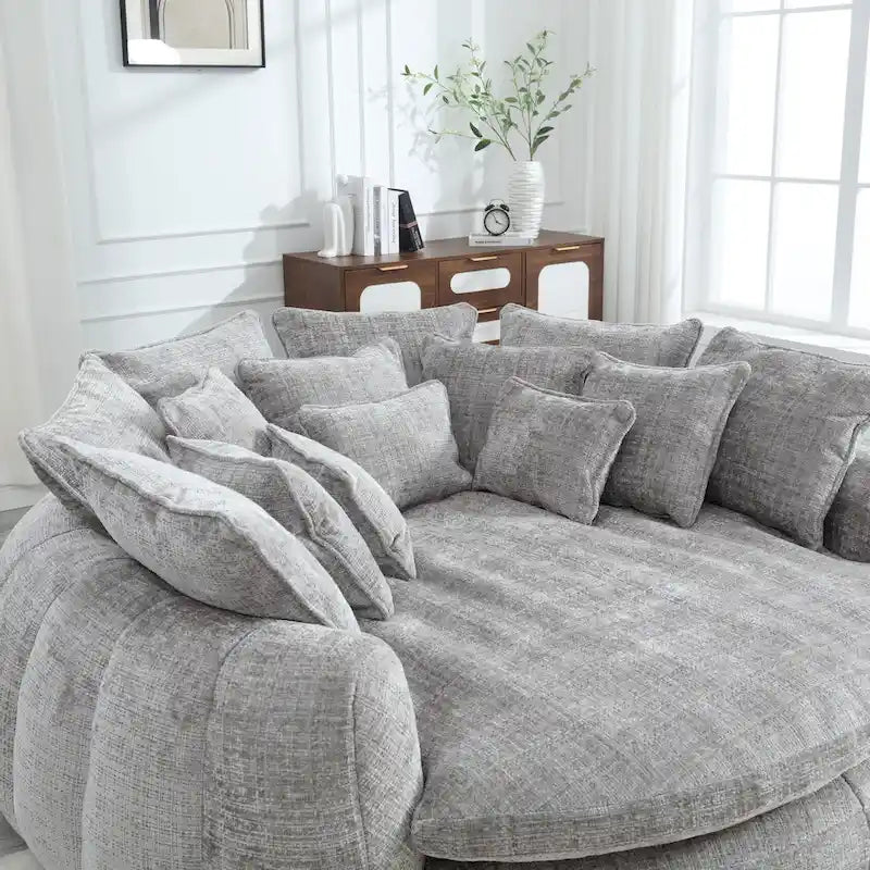 Confortável sofá-cama duplo Loaf, sofá-cama extragrande com apoios de braços