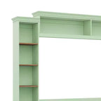 Ensemble mural de centre multimédia de style ferme 4-en-1 ModernLuxe, compatible avec les téléviseurs jusqu'à 70 pouces, meuble TV avec étagères réglables et tiroirs