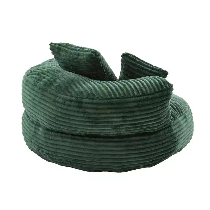 Sitzsack-Sofa für Erwachsene und Kinder, übergroßer Cord-Sitzsack mit 3 Kissen und Armlehne für Wohnzimmer oder Schlafzimmer