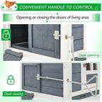 Grand poulailler AECOJOY de 144 po avec parcours, clapier en bois et cage pour volailles