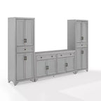 Set da 3 pezzi Tara di credenza e dispensa effetto usurato - Crosley