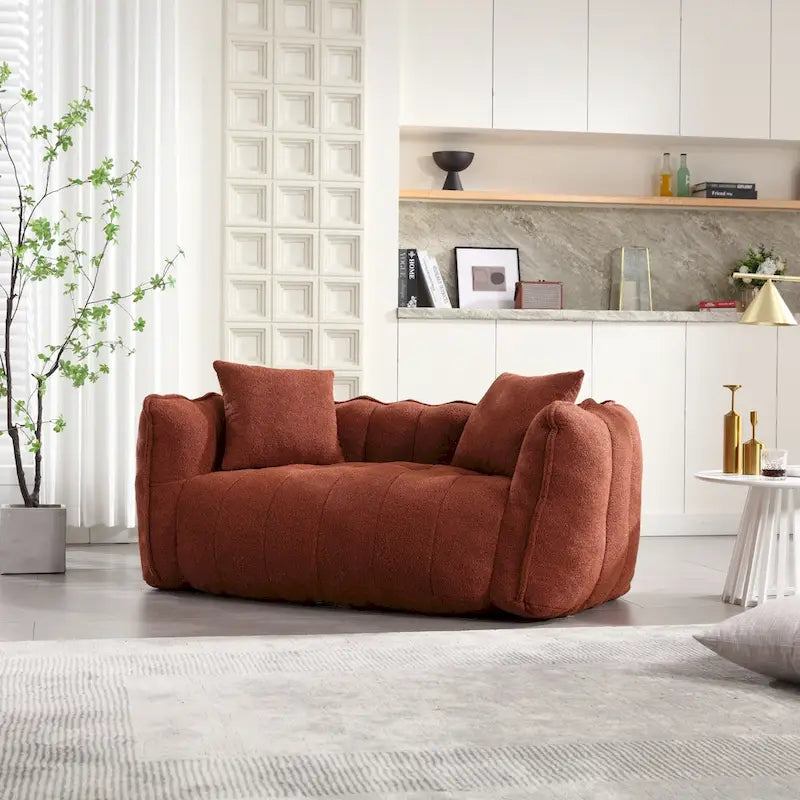 Poltrona-Divanetto Accento Moderna 65.1 in ciniglia trapuntata con schiuma ad alta resilienza