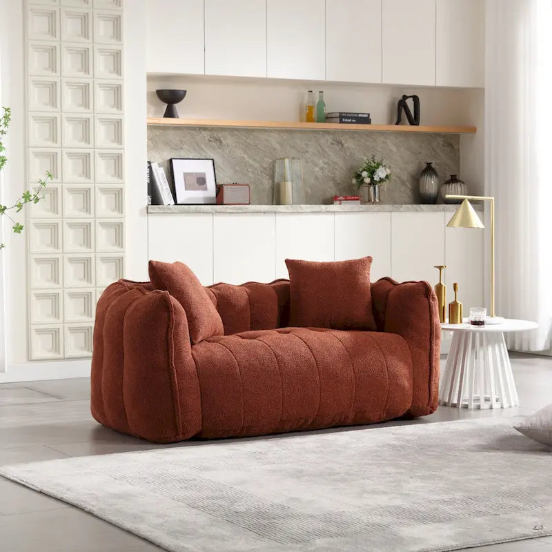 Poltrona-Divanetto Accento Moderna 65.1 in ciniglia trapuntata con schiuma ad alta resilienza