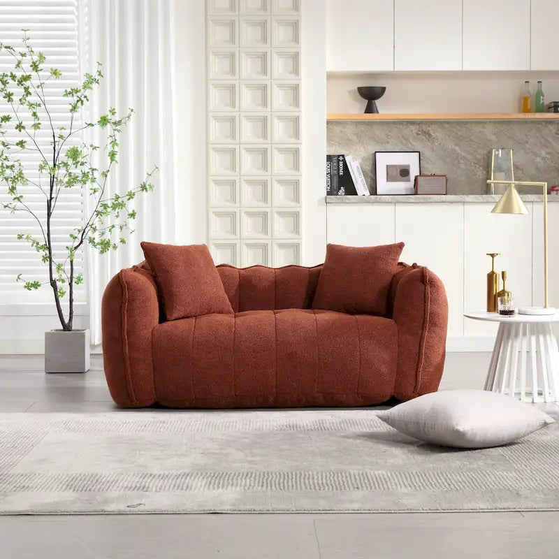Poltrona-Divanetto Accento Moderna 65.1 in ciniglia trapuntata con schiuma ad alta resilienza