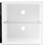 Mobile TV con caminetto elettrico non riscaldante da 34,2", Centro di intrattenimento con luce LED, Ripiani in vetro temperato per TV fino a 75"