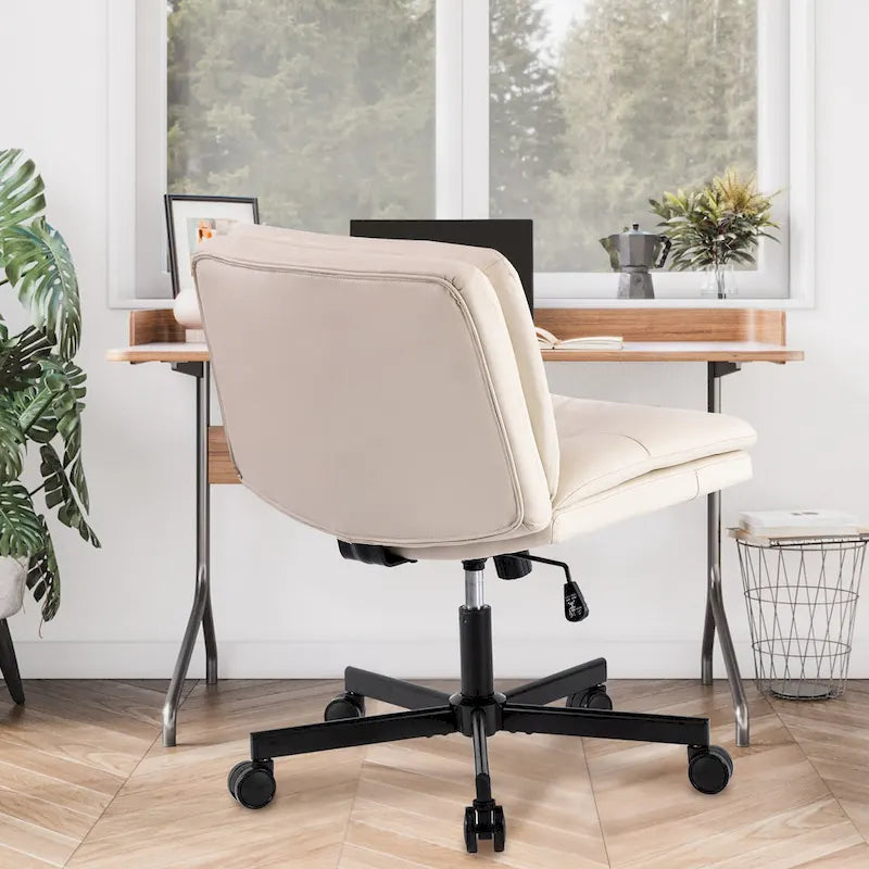 Sedia da ufficio grande con ruote, girevole a 360°