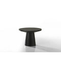  Black 22W Round End Table with Pedestal Base