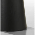 Tavolino rotondo nero da 22" con base a piedistallo