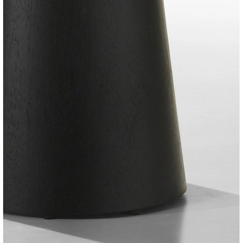 Tavolino rotondo nero da 22" con base a piedistallo