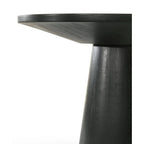 Tavolino rotondo nero da 22" con base a piedistallo