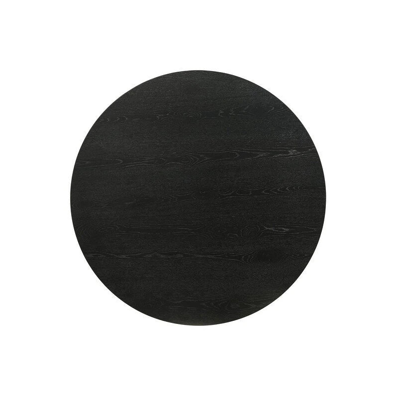 Tavolino rotondo nero da 22" con base a piedistallo