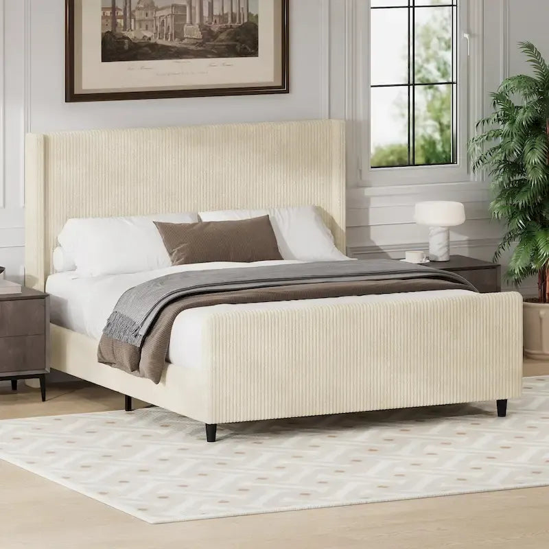 Struttura letto imbottita robusta e confortevole con elegante testiera