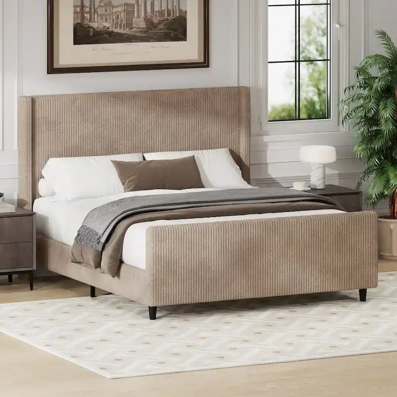 Struttura letto imbottita robusta e confortevole con elegante testiera