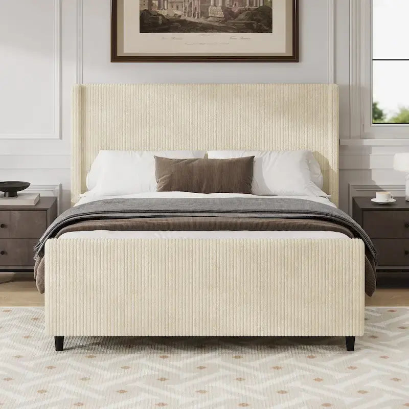 Struttura letto imbottita robusta e confortevole con elegante testiera