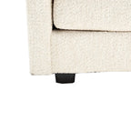 Divano Sezionale Angolare a 4 Posti Beige 112.2 in Tessuto Bouclé Moderno con Cuscini Sfoderabili e Braccioli Staccabili