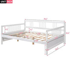 Divano letto a giorno completamente in legno massello con schienale e braccioli