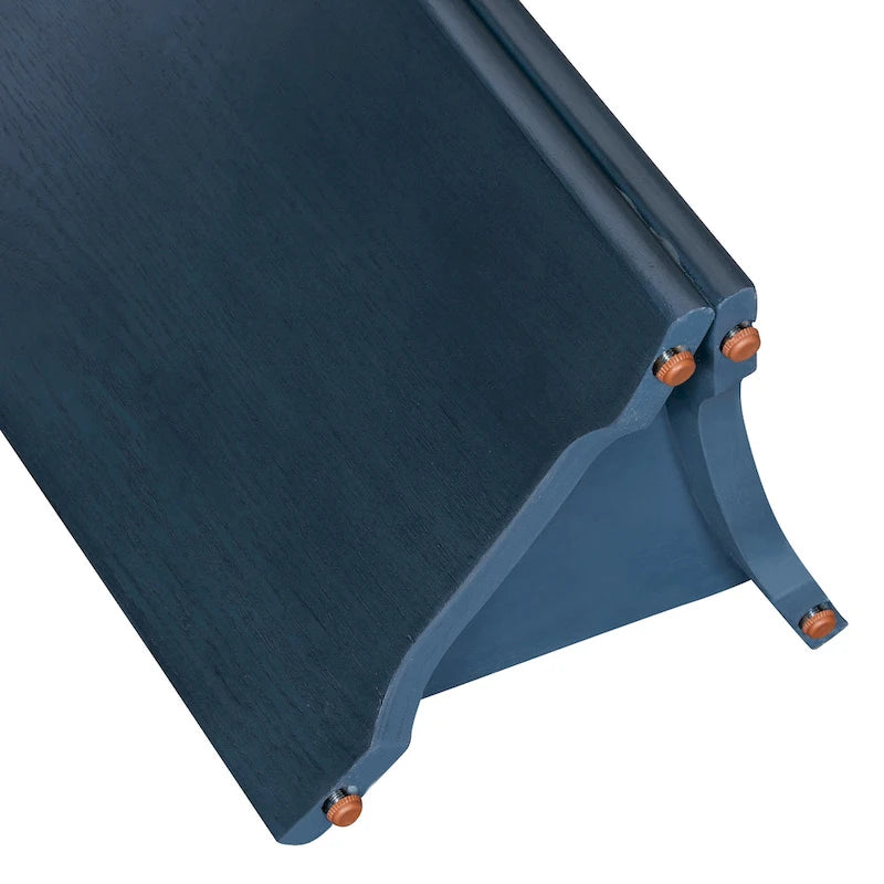 Consolle da 53,9" con piano in finto marmo e base in legno