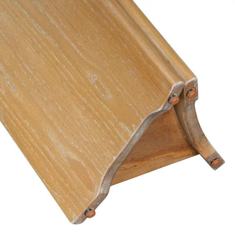 Consolle da 53,9" con piano in finto marmo e base in legno