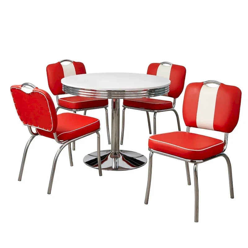 Simple Living Raleigh Retro-5-teiliges Esszimmer-Set