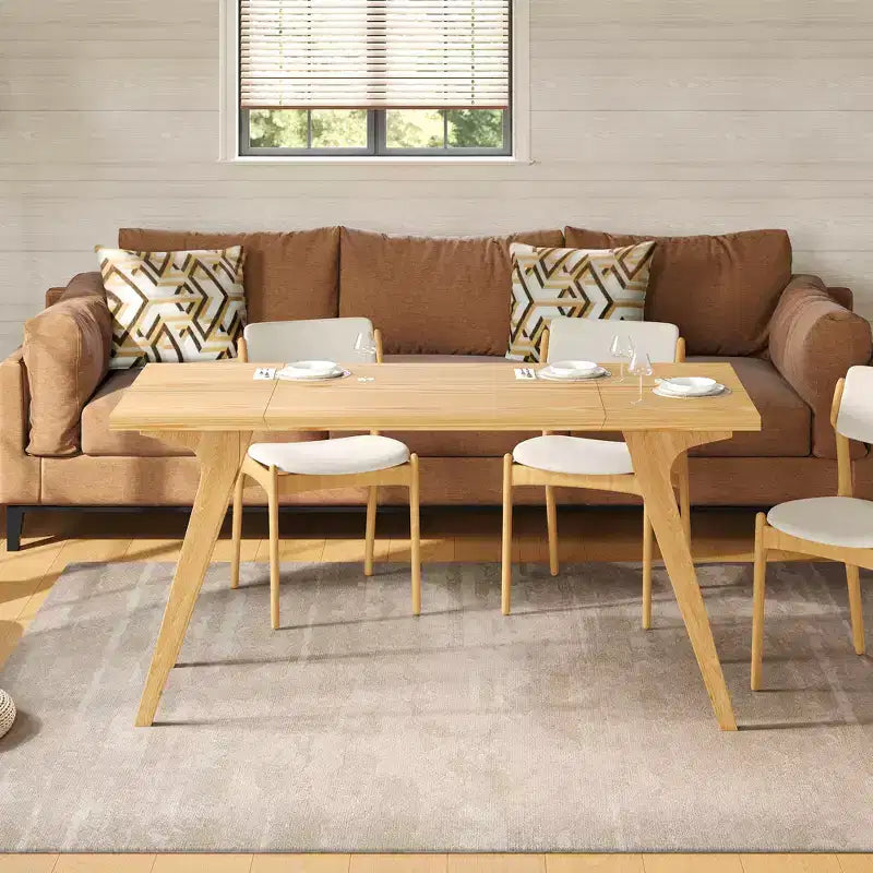 2-in-1-salontafel, uitschuifbare eettafel, tafel met verstelbare hoogte voor thuis en kantoor, ruimtebesparend - ModernLuxe